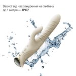 Смарт пульсатор-кролик з вібрацією Zalo Mose 2 Ivory White, підігрів до 42 °C, кристал Swarovski