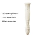 Смарт пульсатор-кролик з вібрацією Zalo Mose 2 Ivory White, підігрів до 42 °C, кристал Swarovski