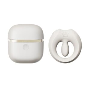Ерекційне смарт-віброкільце Zalo Apis Ivory White, до 4 годин роботи, зарядний кейс