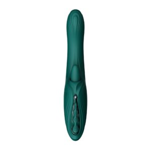 Смарт-вібратор Zalo Ares Turquoise Green, підігрів, 3 мотори, язичок для клітора, стимуляція точки G