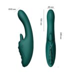 Смарт-вібратор Zalo Ares Turquoise Green, підігрів, 3 мотори, язичок для клітора, стимуляція точки G