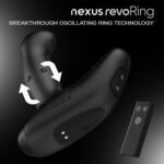 Масажер простати Nexus Revo Ring, ротація, вібрація та масаж рухомим кільцем, пульт ДК
