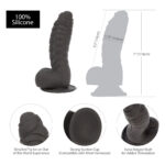 Фалоімітатор ADDICTION Ben 7" Dildo With Balls Black, віброкуля в подарунок
