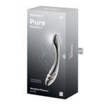 Металевий дилдо Satisfyer Pure Gravity 3, двосторонній, можна нагрівати й охолоджувати, дуже важкий