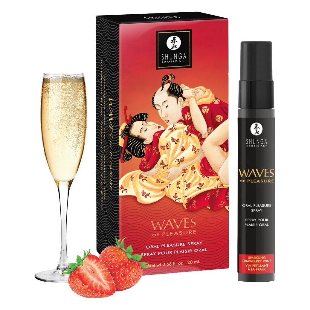 Спрей для посилення слиновиділення Shunga Waves of Pleasure Strawberry Sparkling Wine Спрей для посилення слиновиділення Shunga Waves of Pleasure Strawberry Sparkling Wine