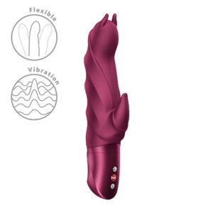 Вібратор-кролик Fun Factory Darling Devil Wine Red, 10 режимів, працює від батарейок