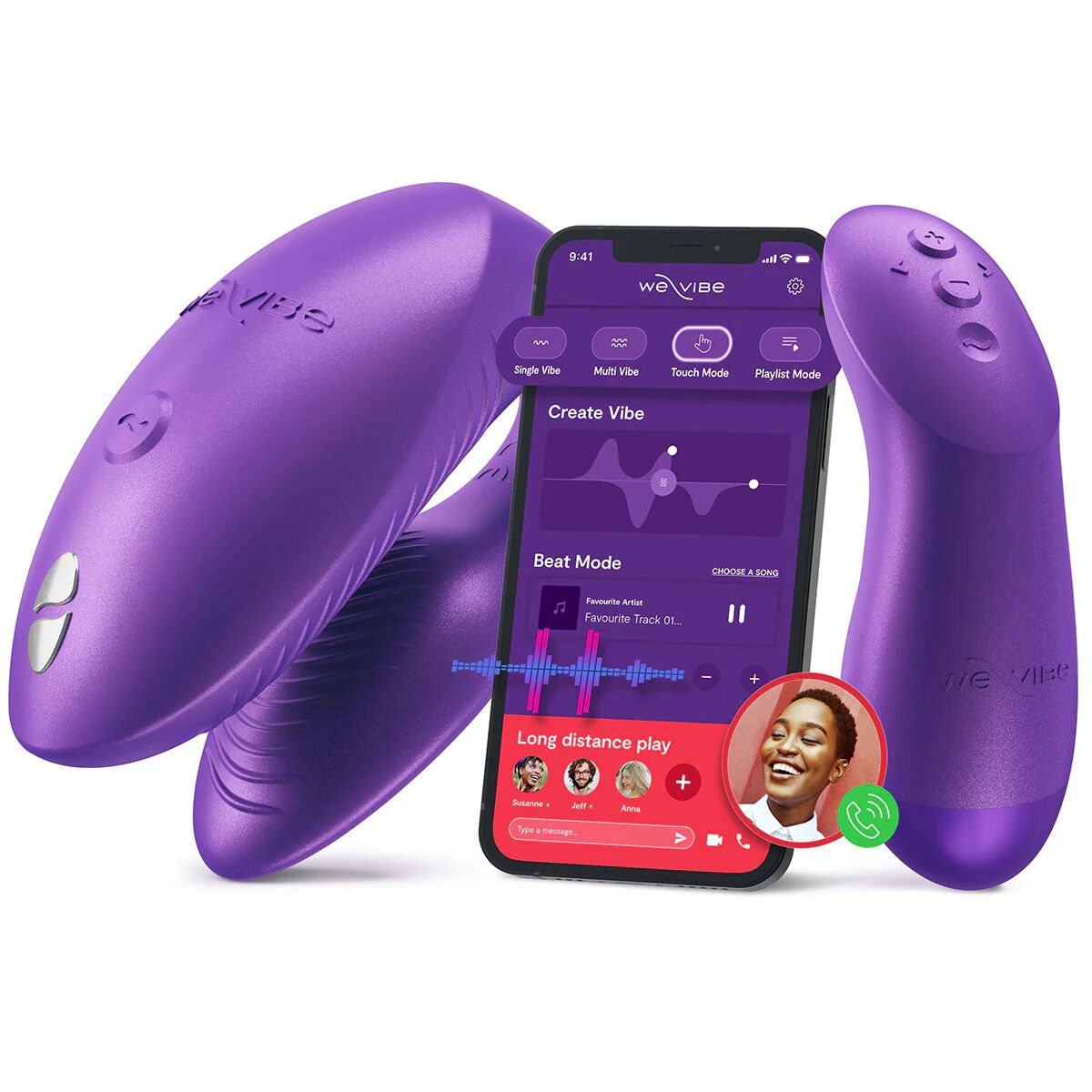 Смарт-вібратор для пар We-Vibe Chorus Pro Cosmic Purple Смарт-вібратор для пар We-Vibe Chorus Pro Cosmic Purple