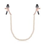 Затискачі для сосків з перлинним ланцюжком Rosy Gold - Nipple Clamps Pearls