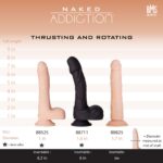 Фалоімітатор з ротацією та пульсацією Naked ADDICTION 8″ Rotating & Thrusting Dong - Vanilla