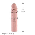 Силіконовий фалоімітатор для секс-машин Hismith 7" Silicone Dildo, система KlicLok