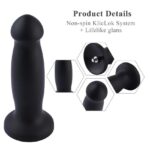 Силіконовий фалоімітатор для секс-машин Hismith 7.2" Black Silicone Anal Dildo, система KlicLok