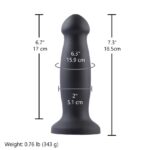 Силіконовий фалоімітатор для секс-машин Hismith 7.2" Black Silicone Anal Dildo, система KlicLok