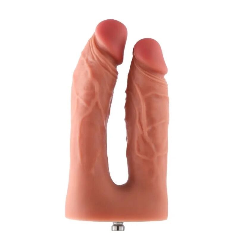 Подвійний фалоімітатор для секс-машин Hismith Silicone Double Penetrator Dildo, система KlicLok Подвійний фалоімітатор для секс-машин Hismith Silicone Double Penetrator Dildo, система KlicLok