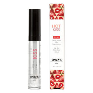 Стимулювальний блиск для губ EXSENS Strawberry Hot Kiss 7 мл, зігріває та охолоджує