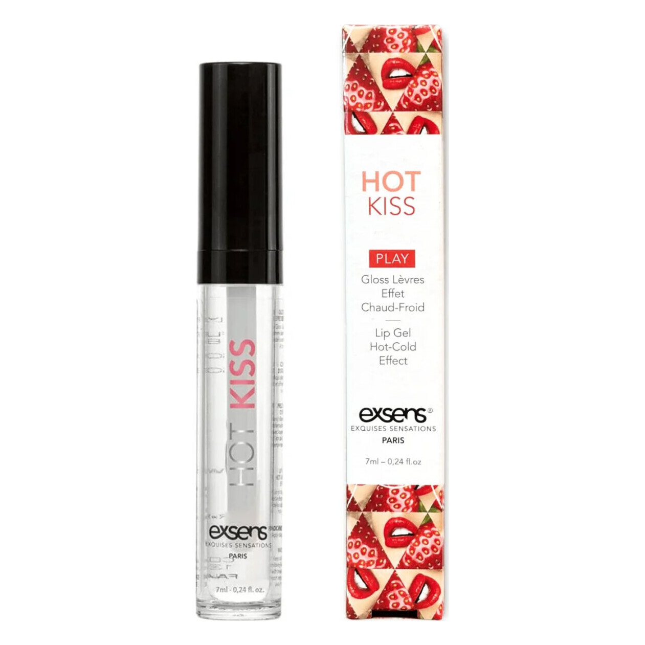 Стимулювальний блиск для губ EXSENS Strawberry Hot Kiss 7 мл, зігріває та охолоджує Стимулювальний блиск для губ EXSENS Strawberry Hot Kiss 7 мл, зігріває та охолоджує