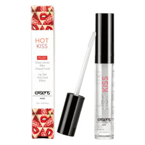 Стимулювальний блиск для губ EXSENS Strawberry Hot Kiss 7 мл, зігріває та охолоджує