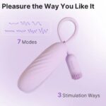 Смарт-віброяйце Svakom Plume Pastel Lilac, 2 мотори, м’який кінчик для стимуляції клітора