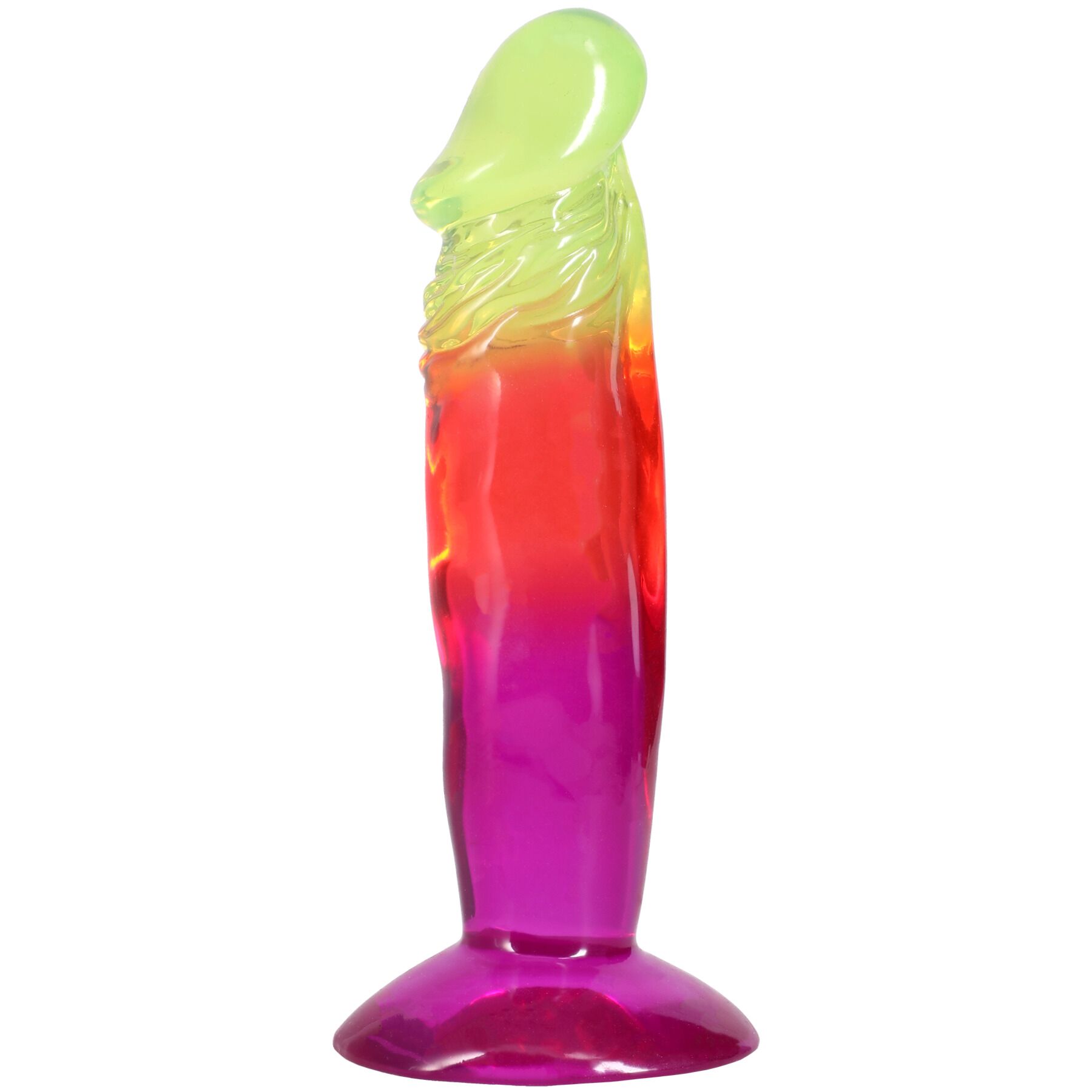 Фалоімітатор Doc Johnson Crystal Jellies - 6.5 Inch Classic Dong - Rainbow Фалоімітатор Doc Johnson Crystal Jellies - 6.5 Inch Classic Dong - Rainbow