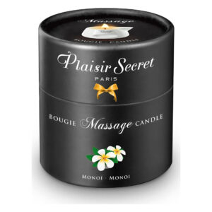 Масажна свічка Plaisirs Secrets Monoi (80 мл) подарункове паковання, керамічний посуд