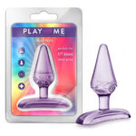 Силіконова анальна пробка Blush Play With Me конусної форми, фіолетова