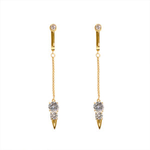 Прикраси для клітора та статевих губ UPKO Non-pierced Jewelry Snowman з гірським кришталем, золотисті
