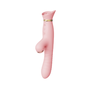 Вібратор з підігрівом та вакуумною стимуляцією клітора Zalo - ROSE Vibrator Strawberry Pink