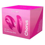 Смарт-вібратор для пар We-Vibe Chorus Cosmic Pink, сенсорне керування вібраціями стисненням пульта