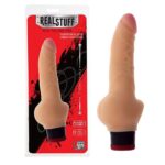 Вібромасажер реаліст Dream toys RealStuff з мошонкою 17,8 см, тілесний