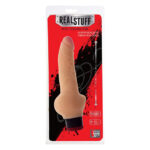 Вібромасажер реаліст Dream toys RealStuff з мошонкою 17,8 см, тілесний