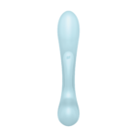 Двосторонній вібратор-кролик Satisfyer Triple Oh Light Blue, 3 мотори, руків’я-масажер
