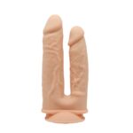Подвійний фалоімітатор з вібрацією SilexD Double Gusto Vibro Flesh (Model 1 size 8" & 7") + LRS
