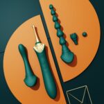 Мультифункціональний вібратор Zalo — Bess 2 Turquoise Green, 4 насадки, підігрів