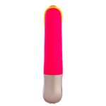 Мінівібратор-кролик зі стимулювальною стрічкою Fun Factory AMORINO pink/neon yellow, стрічка знімна