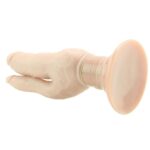 Вібратор реалістичний для подвійного проникнення Blush Dr. Skin Double Vibe бежевий