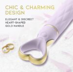 Вібратор рельєфний з ручкою у формі серця Blush Delice Heartthrob колір ,лаванда