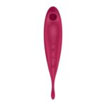 Смарт-вібратор для клітора з вакуумною стимуляцією Satisfyer Twirling Pro+ dark red