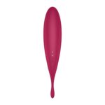 Смарт-вібратор для клітора з вакуумною стимуляцією Satisfyer Twirling Pro+ dark red