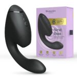 Подвійний вакуумний кліторальний стимулятор з вібрацією Womanizer Next Duo - Black