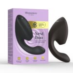 Подвійний вакуумний кліторальний стимулятор з вібрацією Womanizer Next Duo - Black