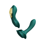 Смарт-вібратор у трусики Zalo - AYA Turquoise Green, насадка та пульт ДК