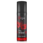 Рідкий вібратор Orgie Sexy Vibe! Hot, 15 мл, зігрівальний, зі смаком полуниці