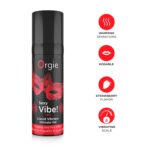 Рідкий вібратор Orgie Sexy Vibe! Hot, 15 мл, зігрівальний, зі смаком полуниці