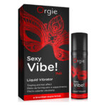 Рідкий вібратор Orgie Sexy Vibe! Hot, 15 мл, зігрівальний, зі смаком полуниці